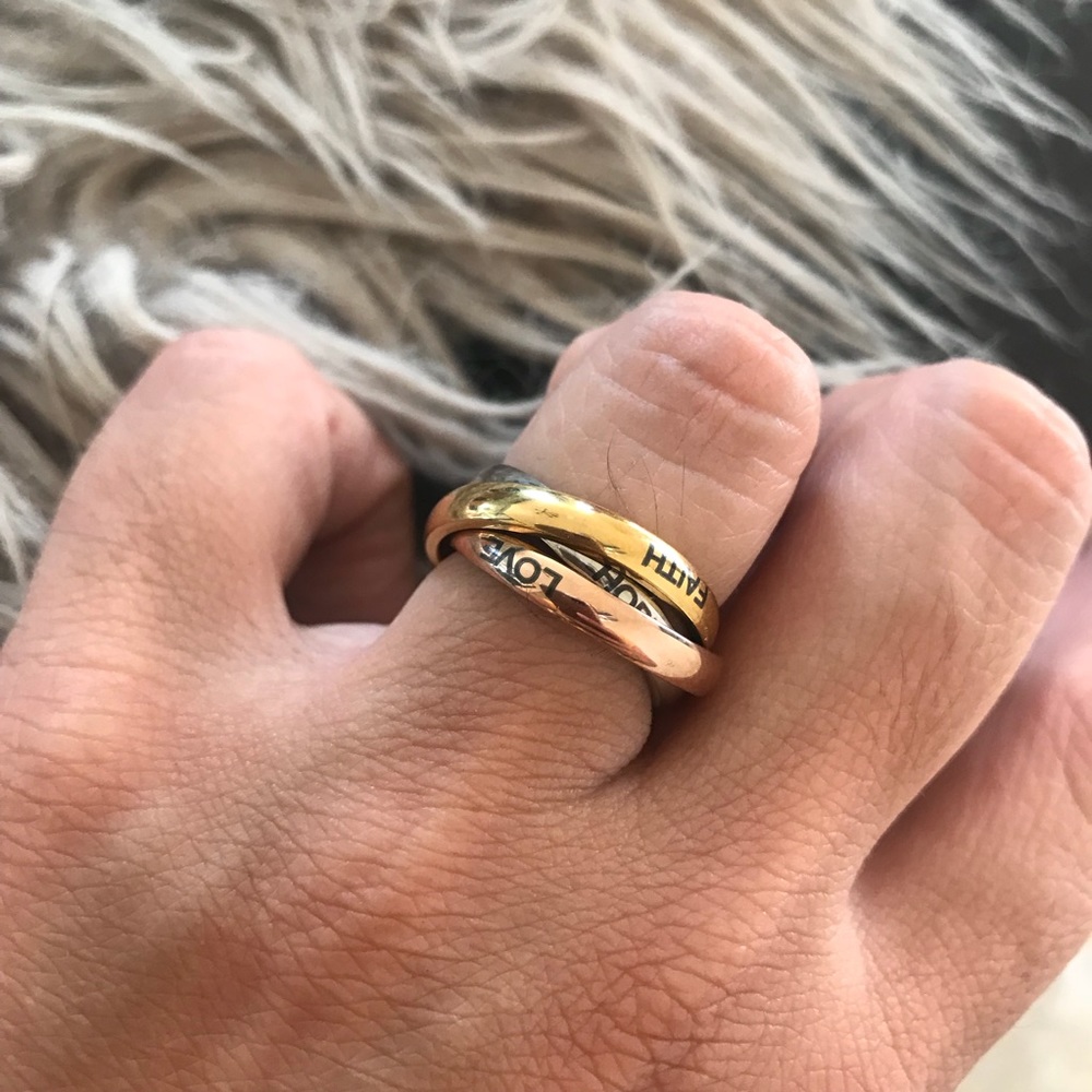 ✨Hope, Faith and Love Tricolor Rings✨ - Picture 3 of 8